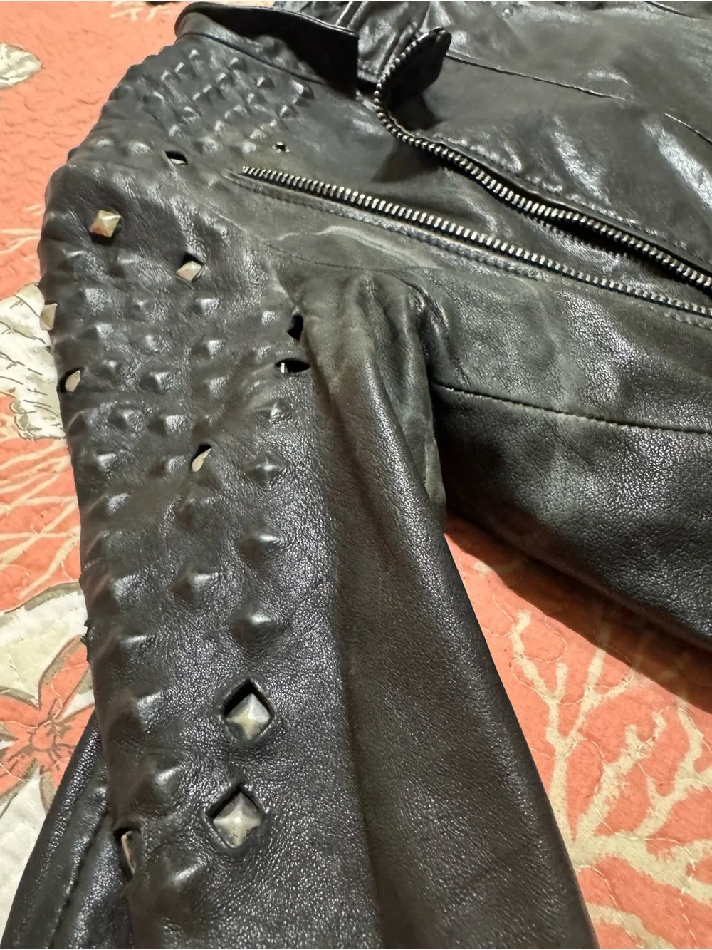 Valentino Black Leather Men’s Zip-Detail Bag with Branded Pulls